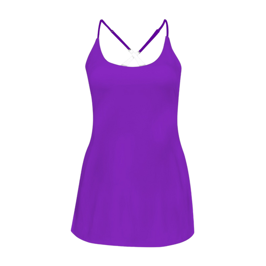 Mistress of Evil Purple Criss Cross Back Active Dress