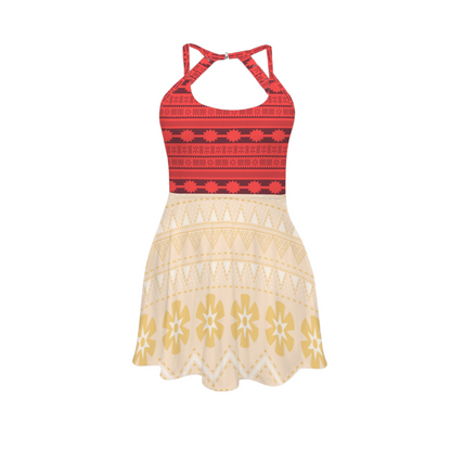 Moana Open Back Flare Skirt Active Dress