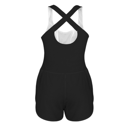 Mode Cutout Cross Back Active Romper