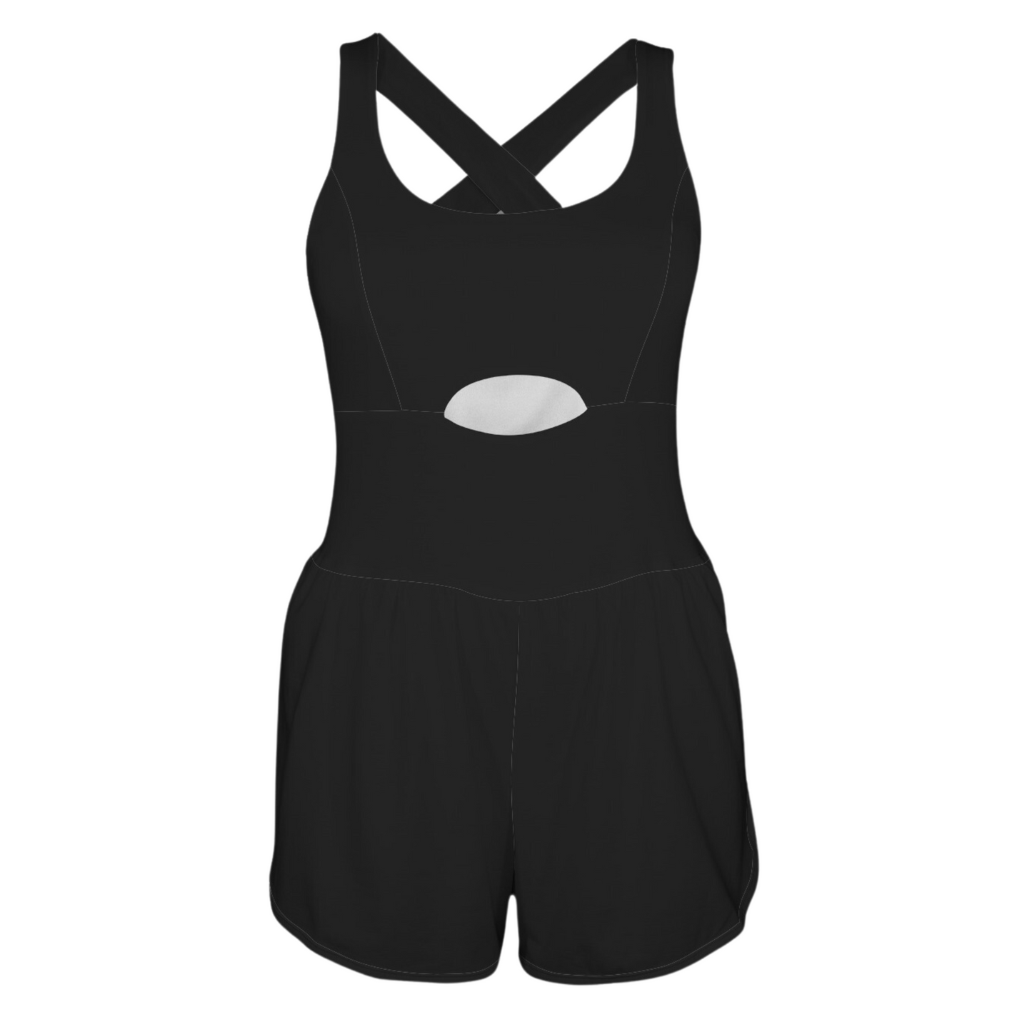 Mode Cutout Cross Back Active Romper