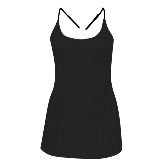 Mode Black Criss Cross Back Active Dress