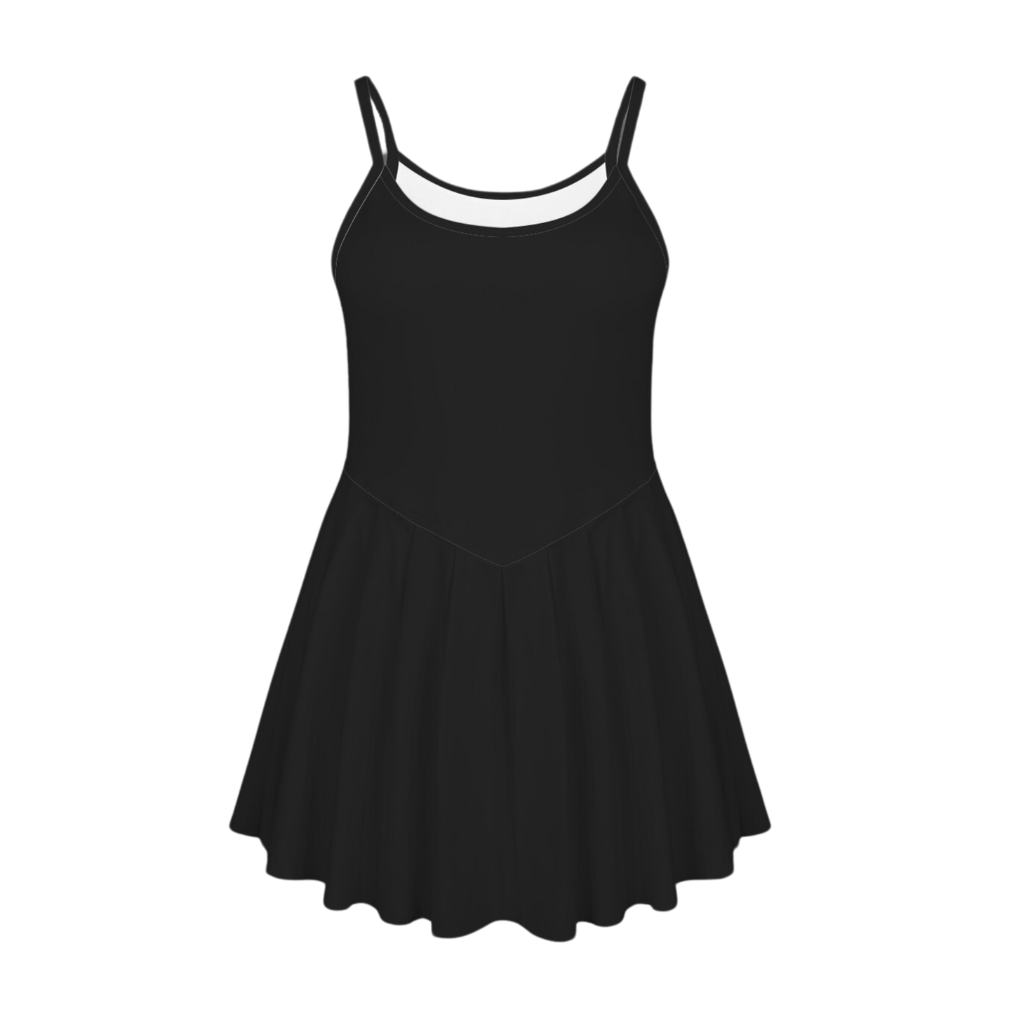 Mode Black Pleat Skirt Active Dress