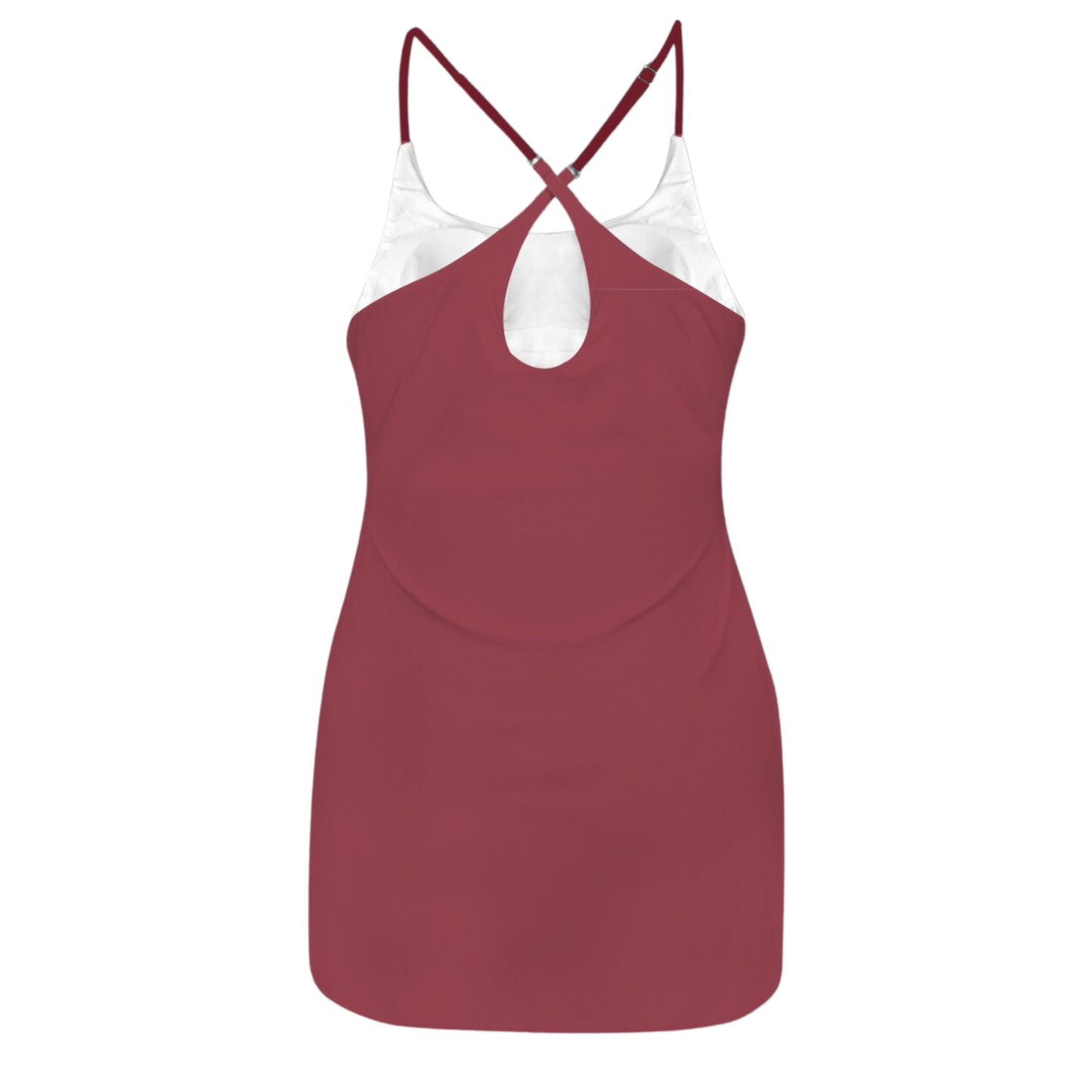 Mother Knows Best Burgundy Criss Cross Back Active Dress