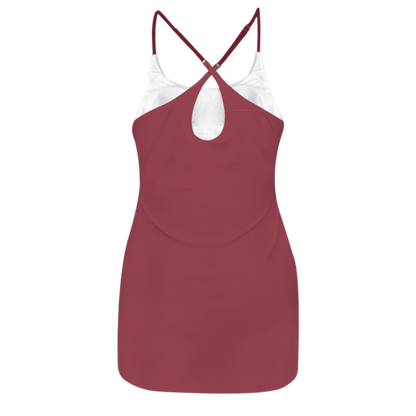 Mother Knows Best Burgundy Criss Cross Back Active Dress