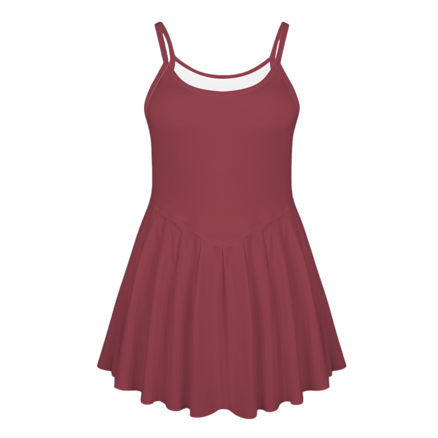 Mother Knows Best Burgundy Pleat Skirt Active Dress