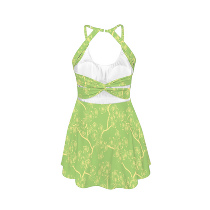 Mulan Green Open Back Flare Active Dress Park Pixie & Co. Mulan Green Open Back Flare Active Dress Park Pixie & Co.