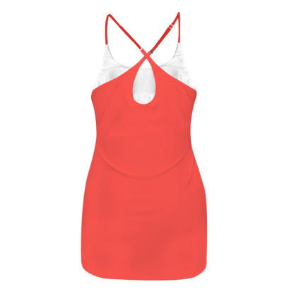 Lucky Dragon Red Criss Cross Back Active Dress