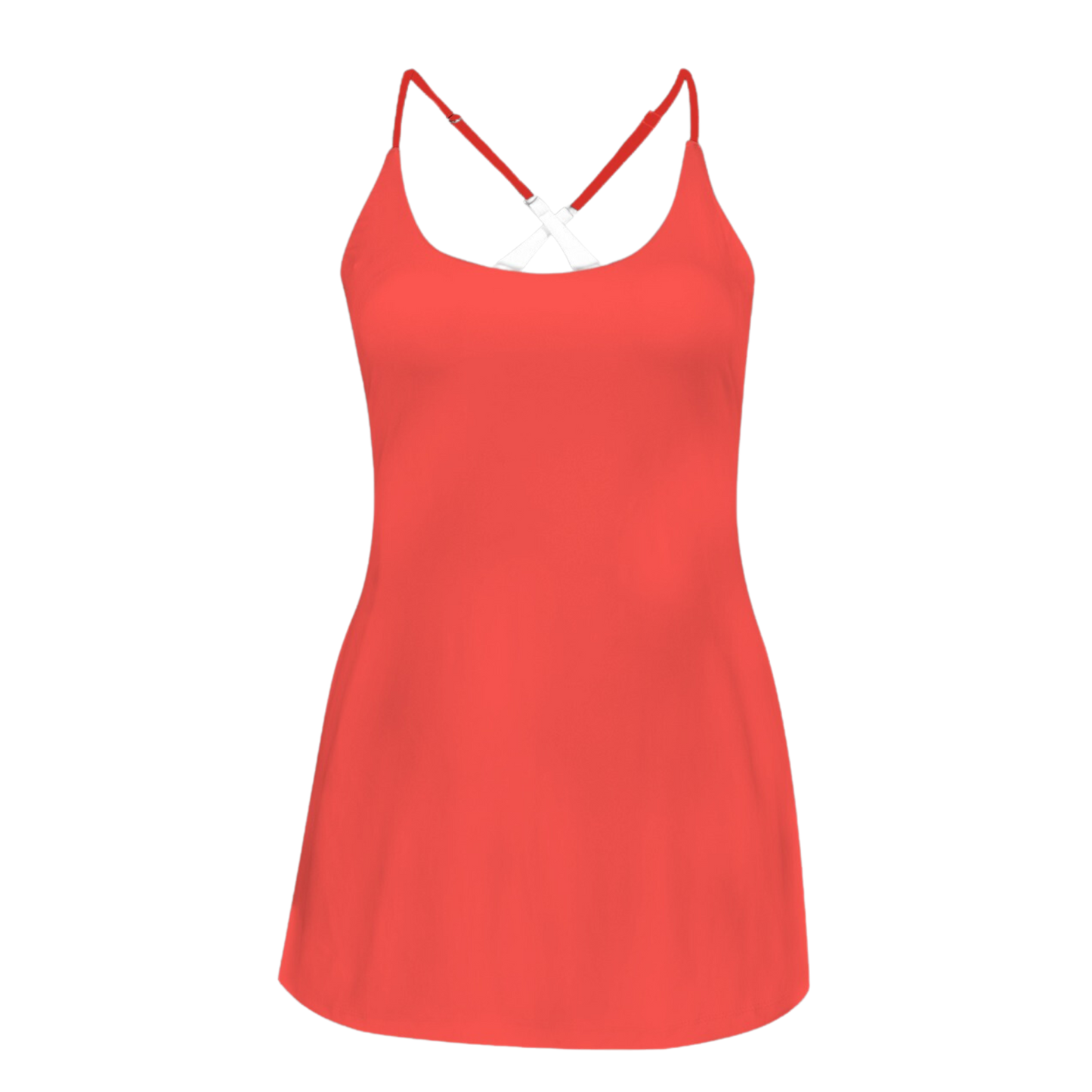 Lucky Dragon Red Criss Cross Back Active Dress