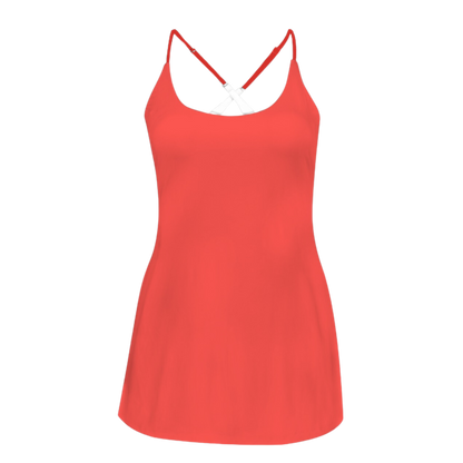 Lucky Dragon Red Criss Cross Back Active Dress