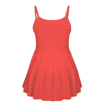 Lucky Dragon Red Pleat Skirt Active Dress