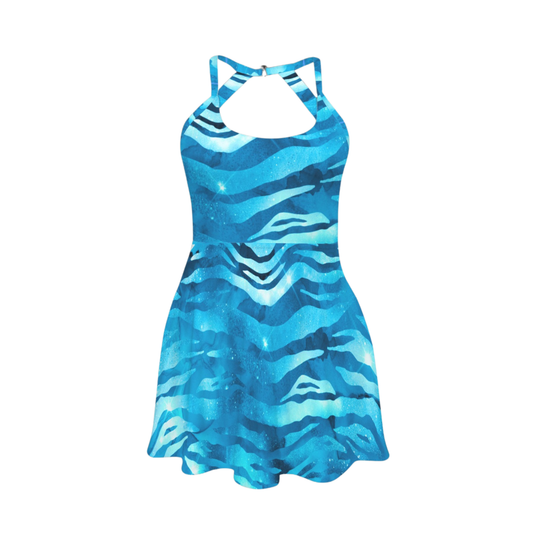 Na V Open Back Flare Skirt Active Dress