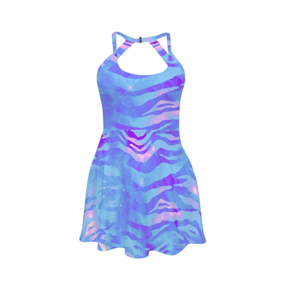 Na V Open Back Flare Skirt Active Dress