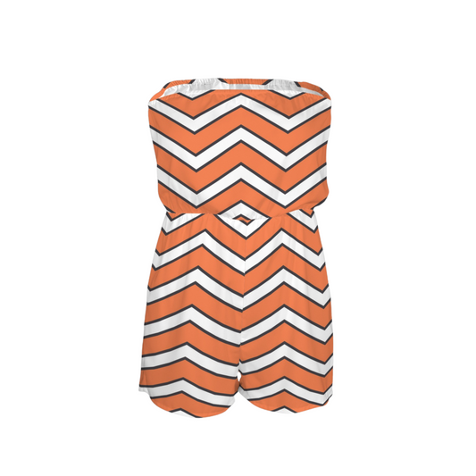 Clownfish Stripes Strapless Romper