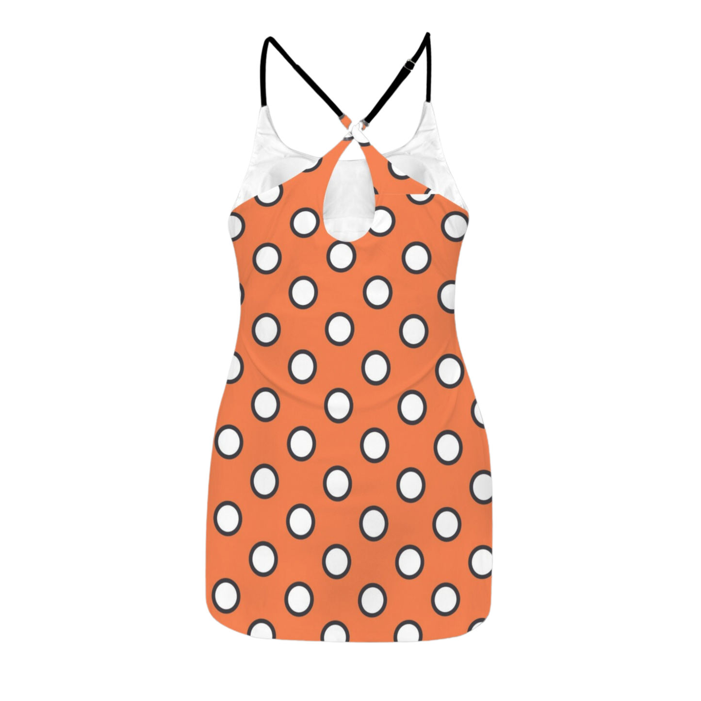 Clownfish Polka Dots Criss Cross Back Active Dress