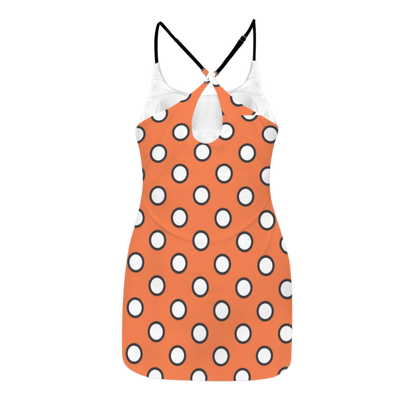 Clownfish Polka Dots Criss Cross Back Active Dress