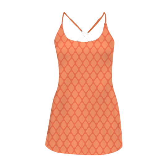 Clownfish Scales Criss Cross Back Active Dress