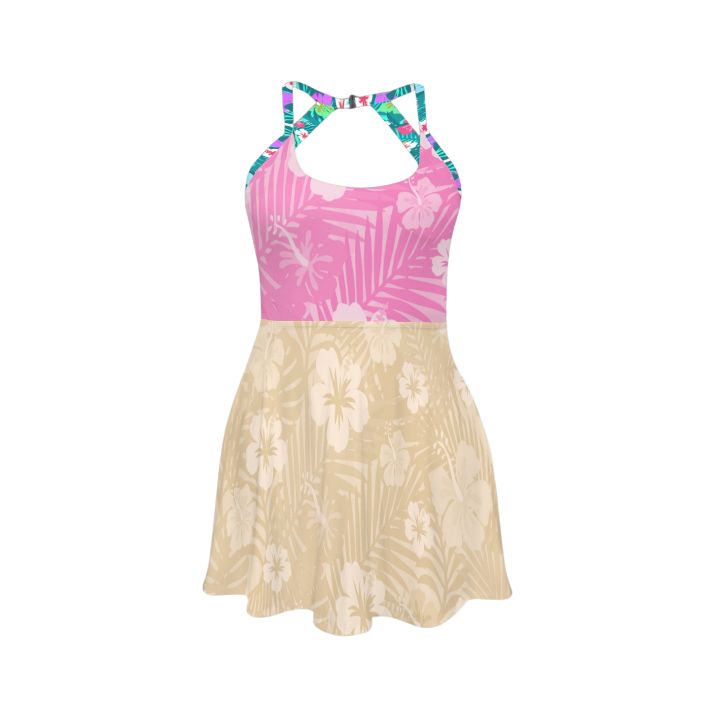 Nick Open Back Flare Skirt Active Dress