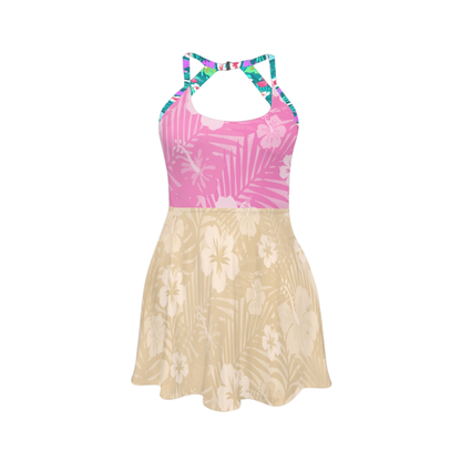 Nick Open Back Flare Skirt Active Dress
