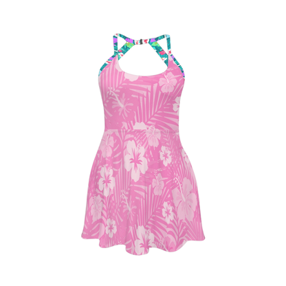 Nick Open Back Flare Skirt Active Dress