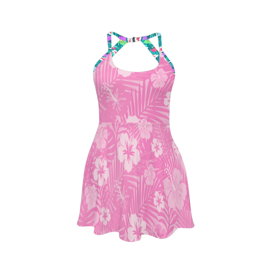 Nick Open Back Flare Skirt Active Dress