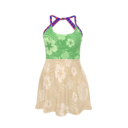 Nick Open Back Flare Skirt Active Dress