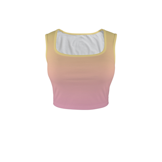 Queen A Square Neck Crop Top