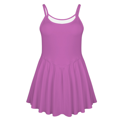 Pain Purple Pleat Skirt Active Dress