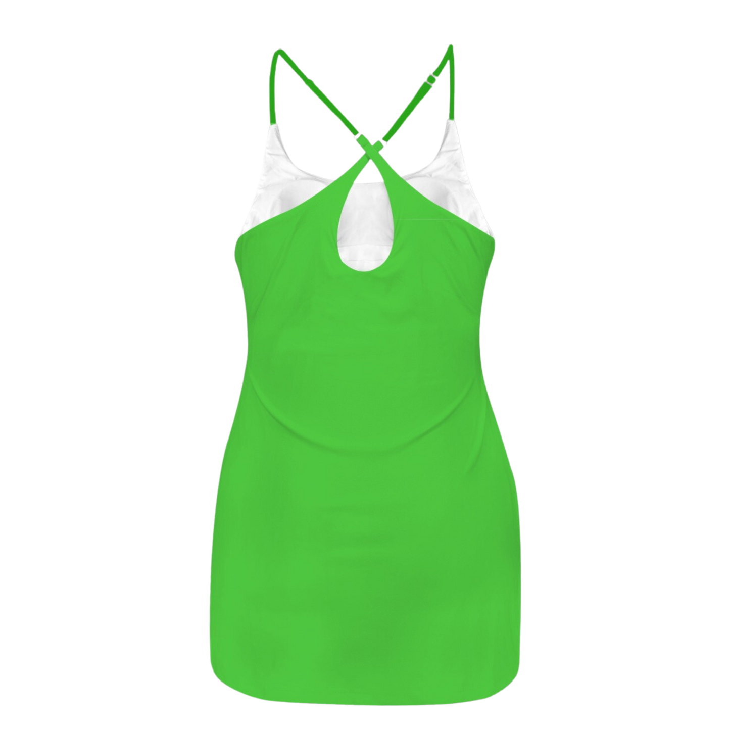 Pan Green Criss Cross Back Active Dress