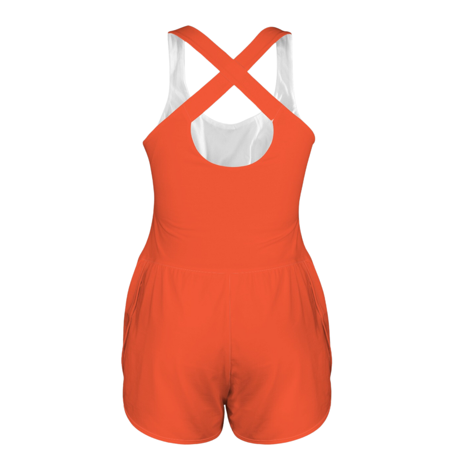 Panda Red Cutout Cross Back Active Romper