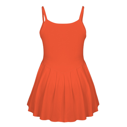 Panda Red Pleat Skirt Active Dress