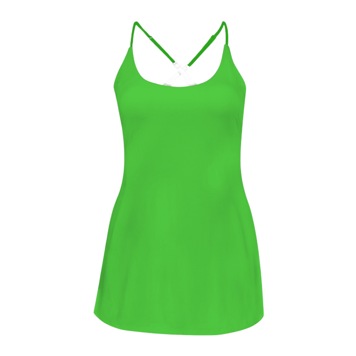 Pan Green Criss Cross Back Active Dress