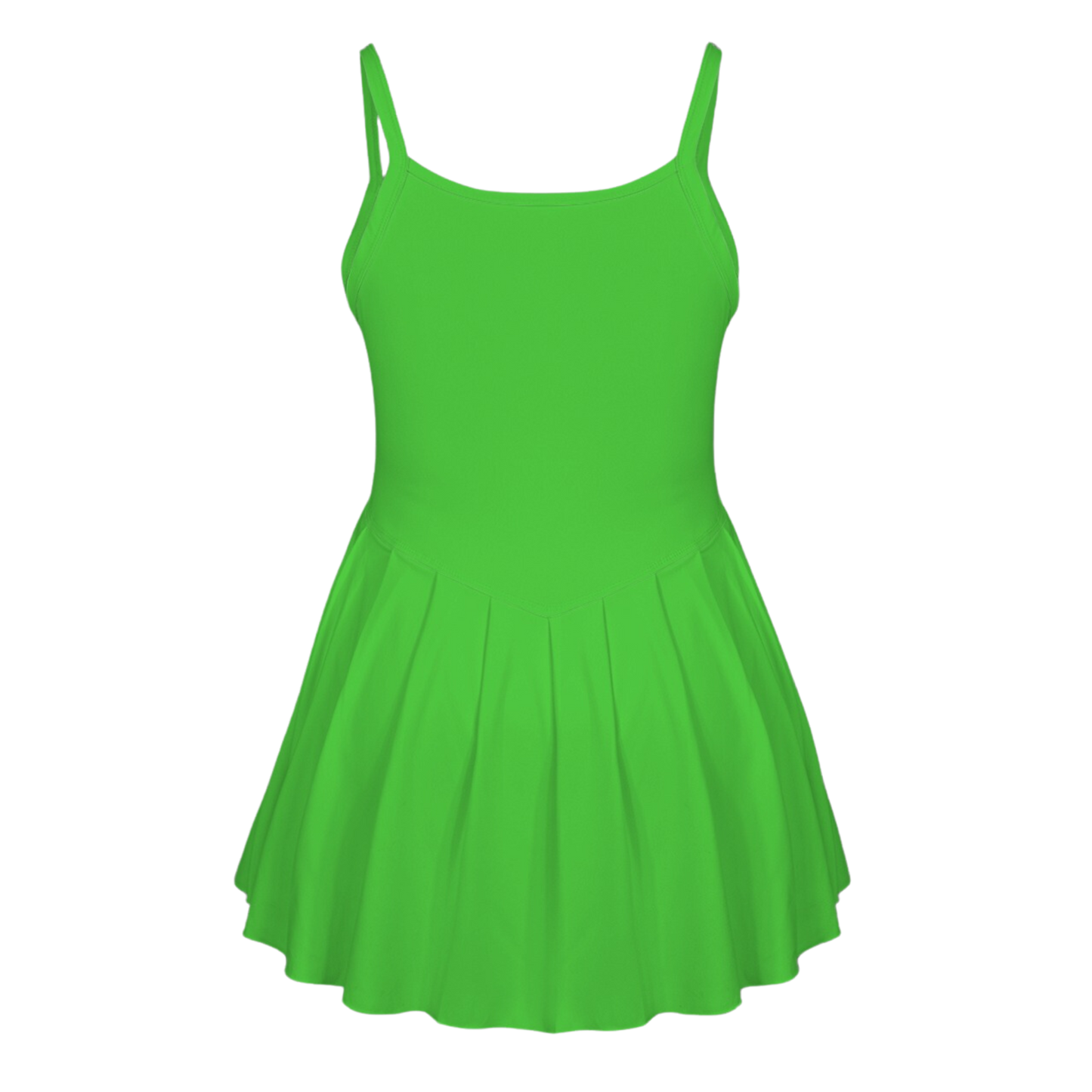 Pan Green Pleat Skirt Active Dress