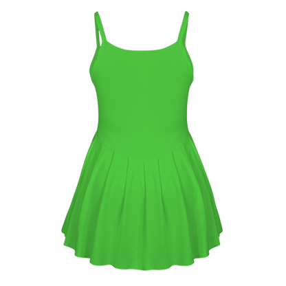 Pan Green Pleat Skirt Active Dress