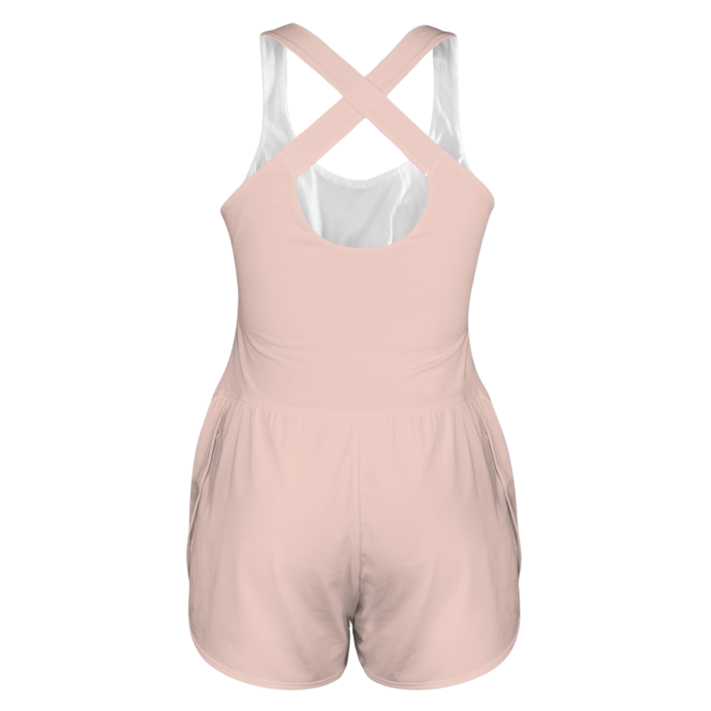 Lil Chef Paw Peach Cutout Cross Back Active Romper