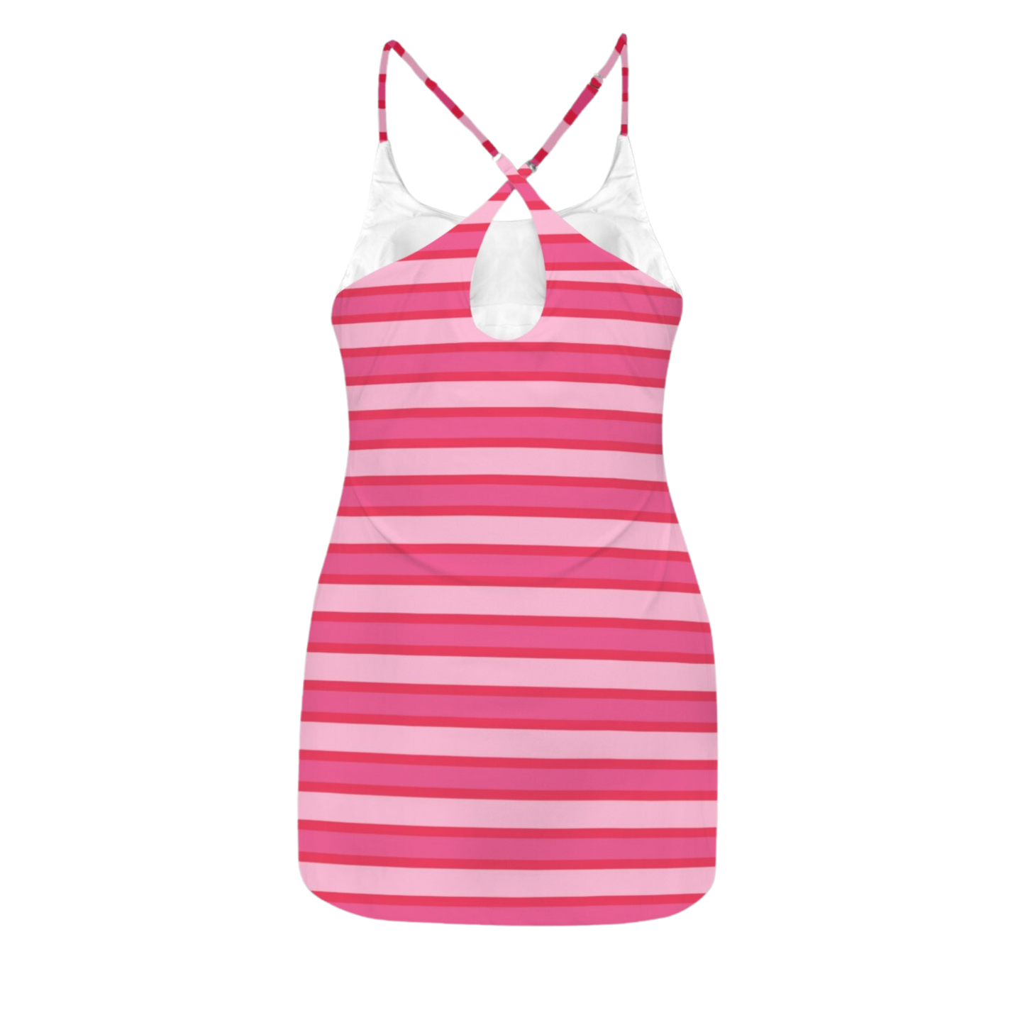 Piggy Stripes Criss Cross Back Active Dress