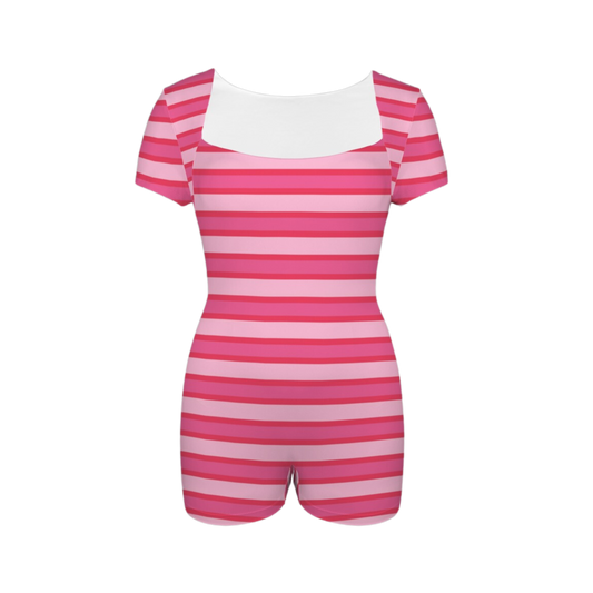 Piggy Stripes Onez Tee Active Romper