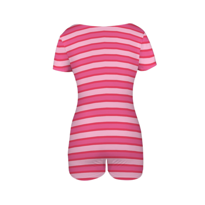 Piggy Stripes Onez Tee Active Romper