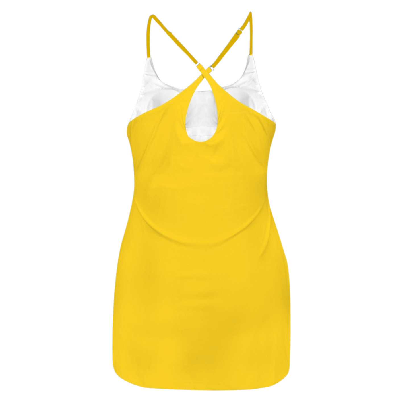 Pluto Yellow Criss Cross Back Active Dress