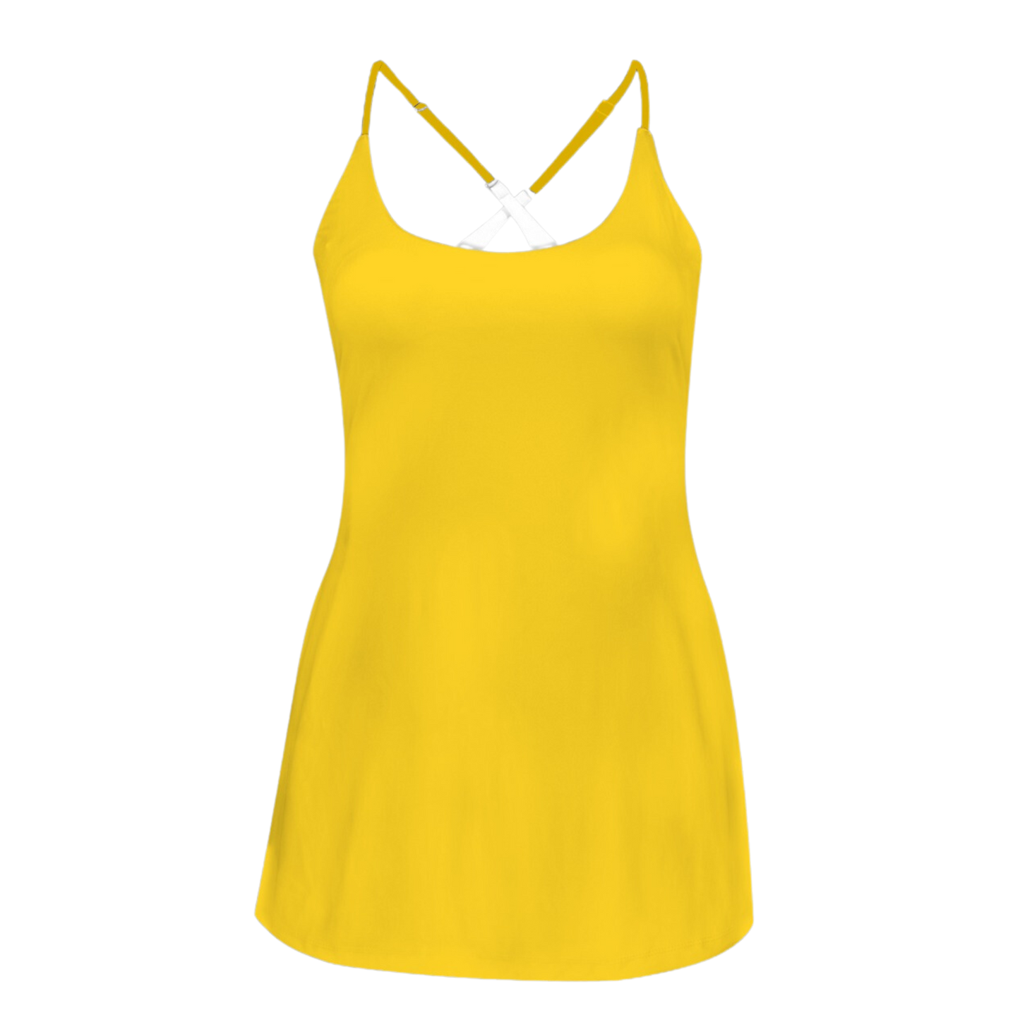 Pluto Yellow Criss Cross Back Active Dress