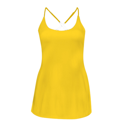 Pluto Yellow Criss Cross Back Active Dress