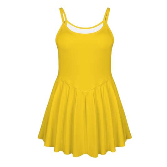 Pluto Yellow Pleat Skirt Active Dress