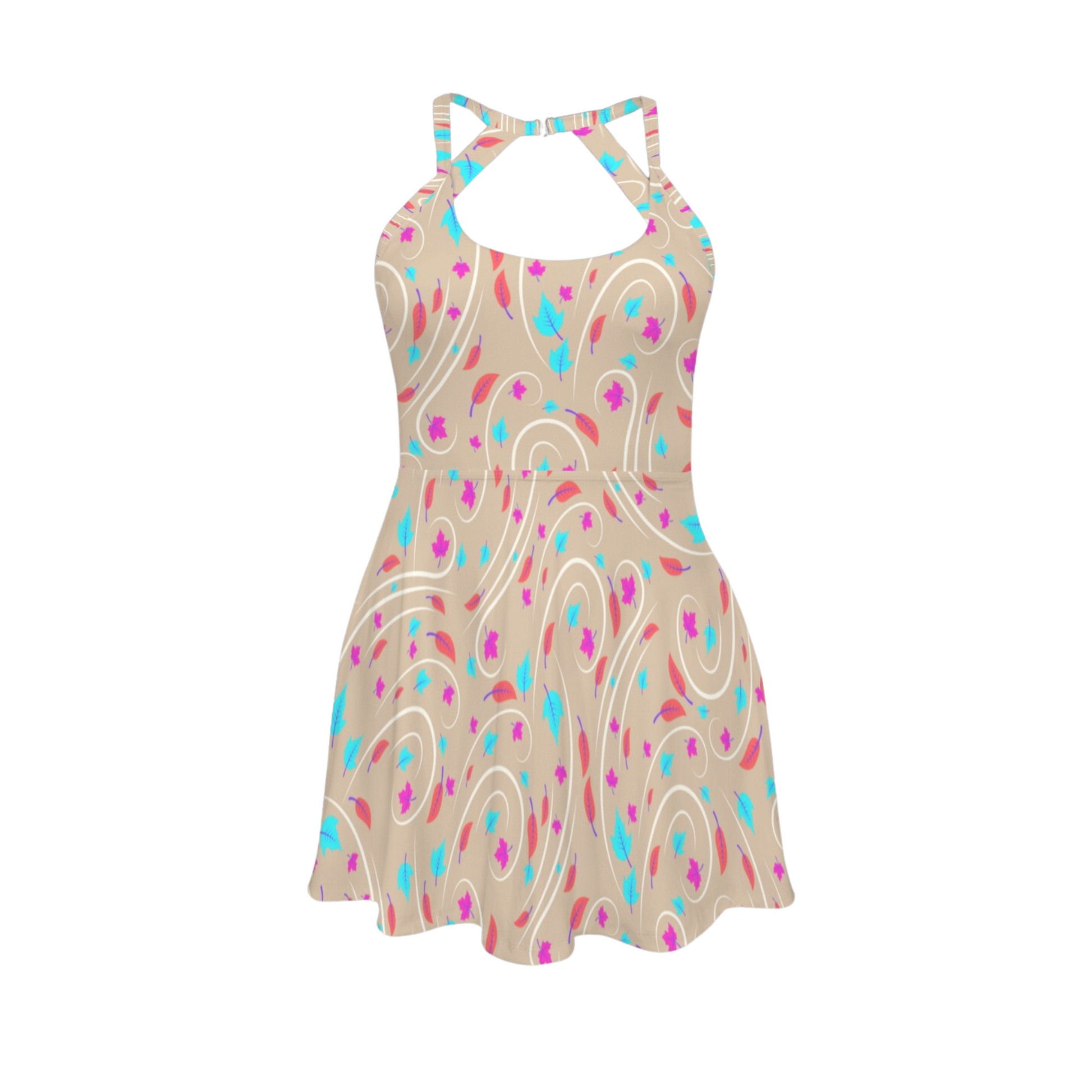 Pocahontas Color Open Back Flare Dress Park Pixie & Co. Pocahontas Color Open Back Flare Dress Park Pixie & Co.