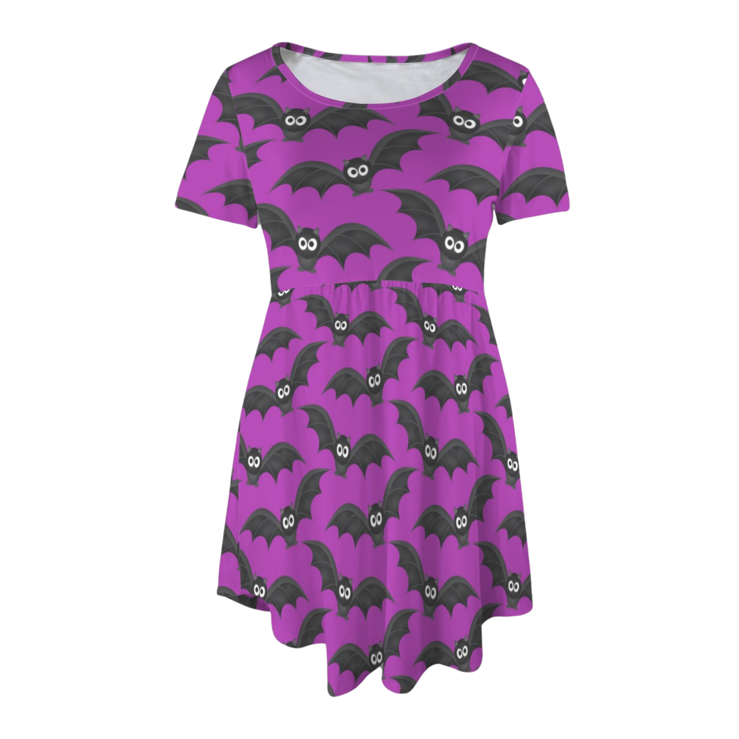 Purple Bats Tee Shirt Dress