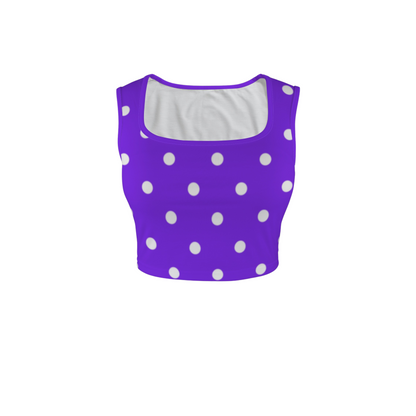 Minnie Dots Square Neck Crop Top