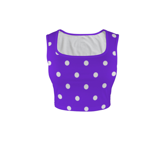 Minnie Dots Square Neck Crop Top