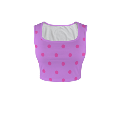 Minnie Dots Square Neck Crop Top