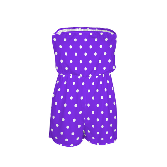 Minnie Dots Strapless Romper