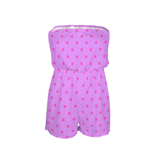 Minnie Dots Strapless Romper
