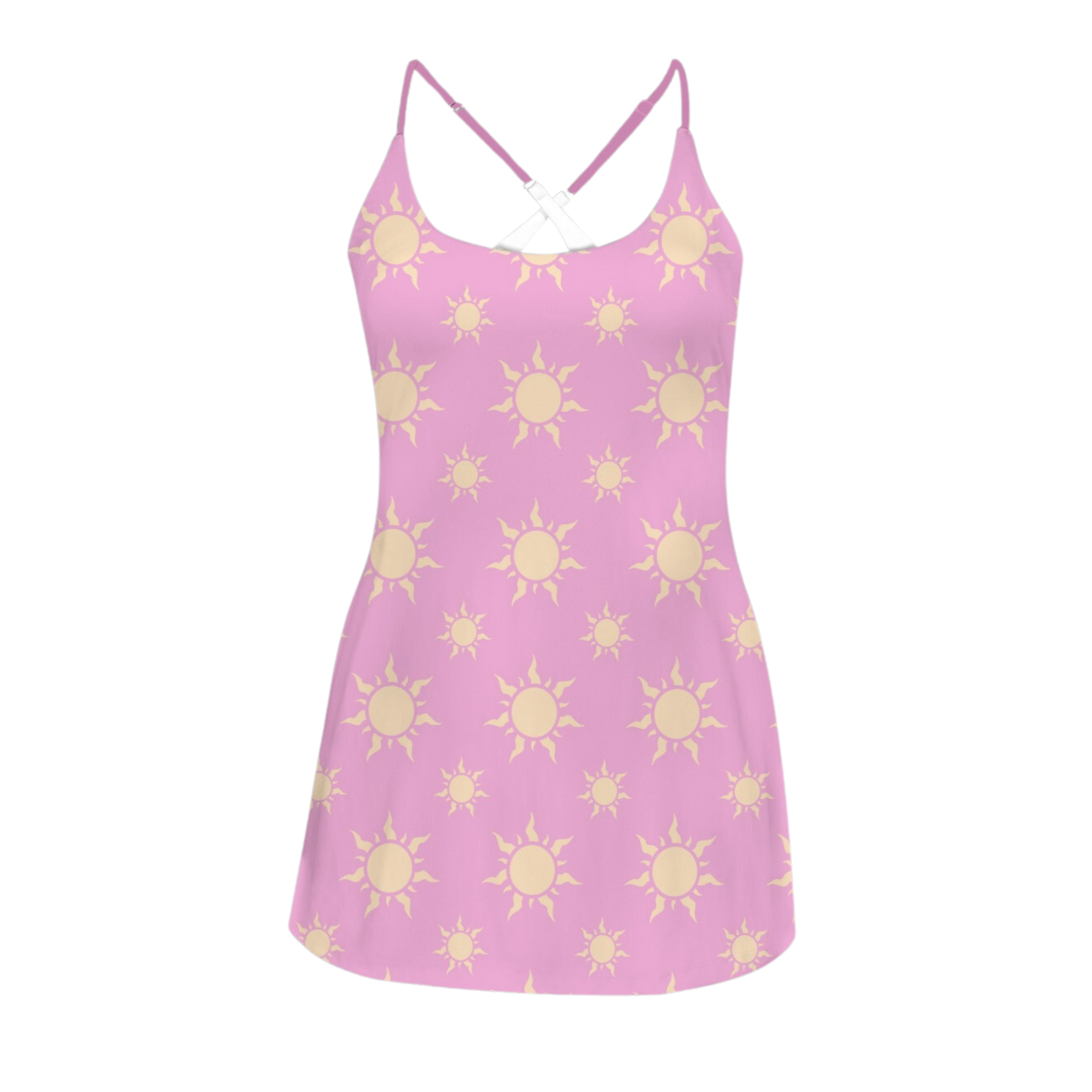 Rapunzel Lilac Suns Criss Cross Back Active Dress