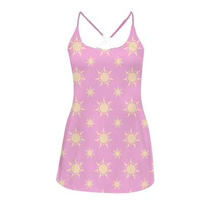 Rapunzel Lilac Suns Criss Cross Back Active Dress